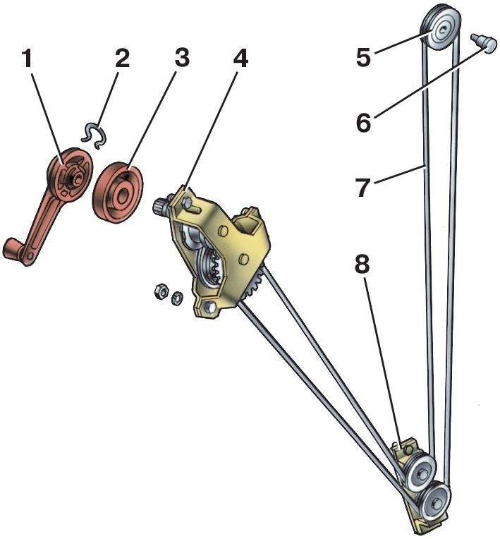 Схема стеклоподъемников уаз буханка тросик